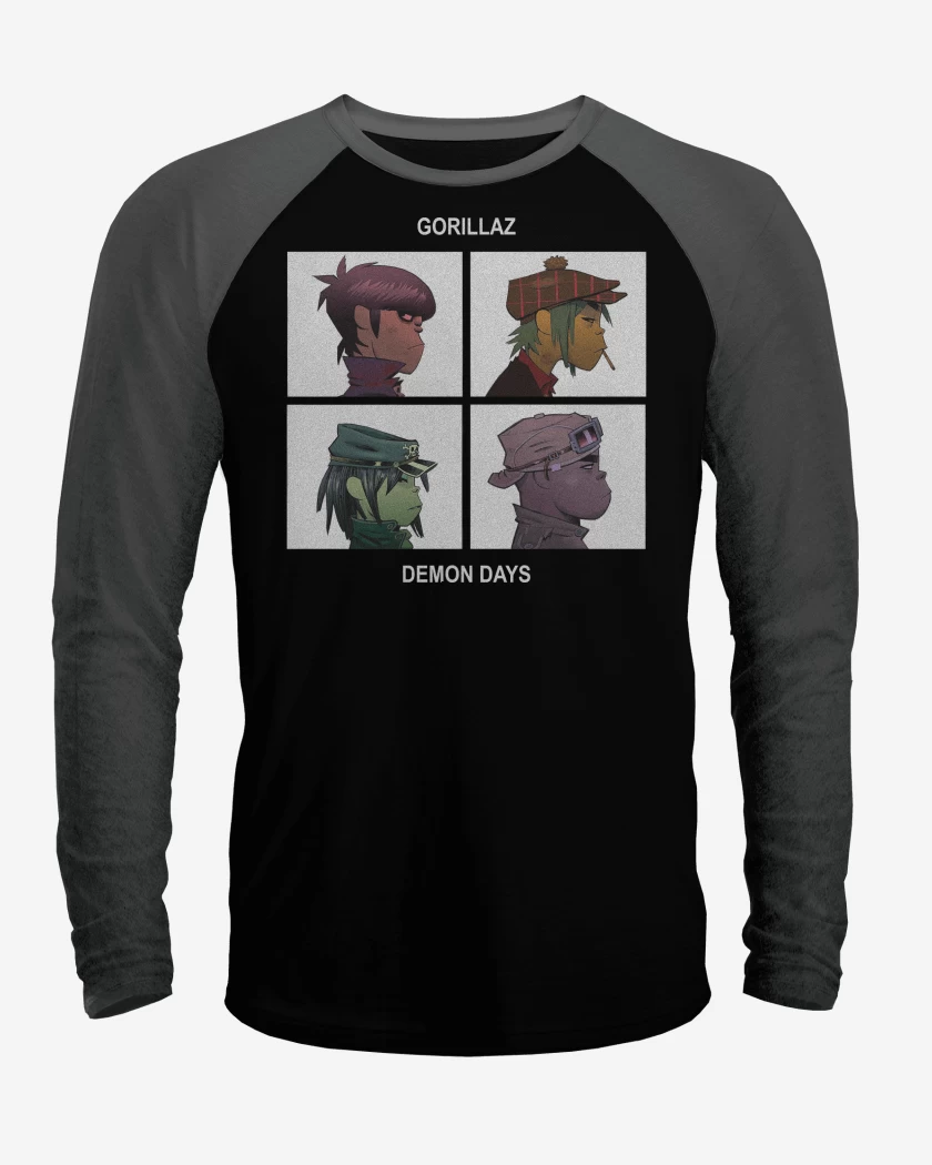 Polera Raglan Gorillaz Demon Days