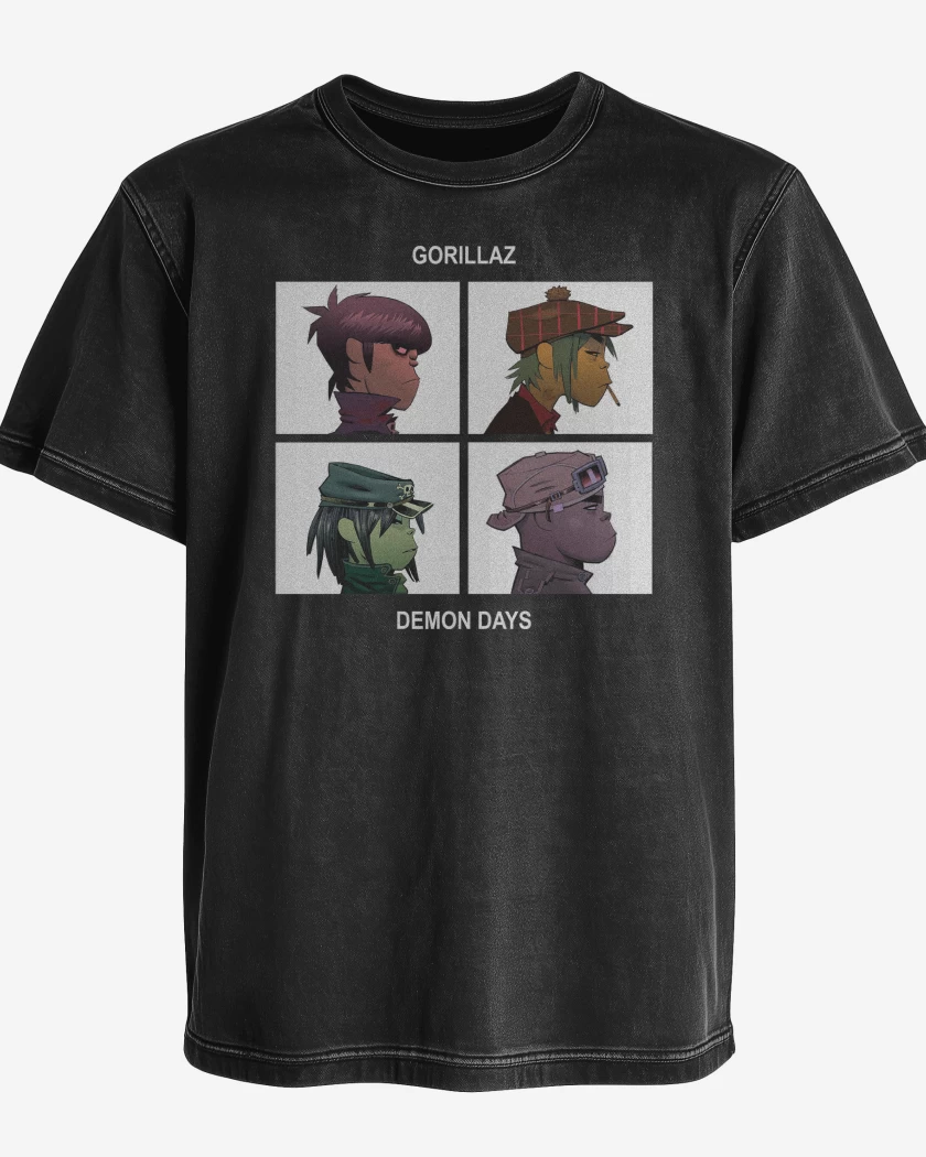 Polera desgastada Gorillaz Demon Days