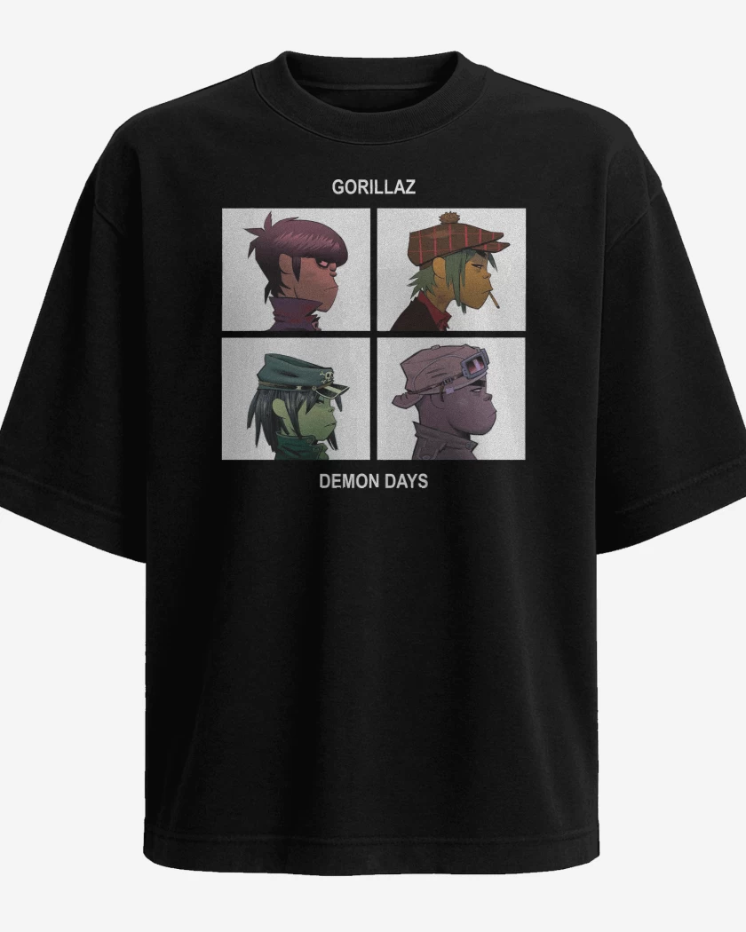 Polera Oversize Gorillaz Demon Days
