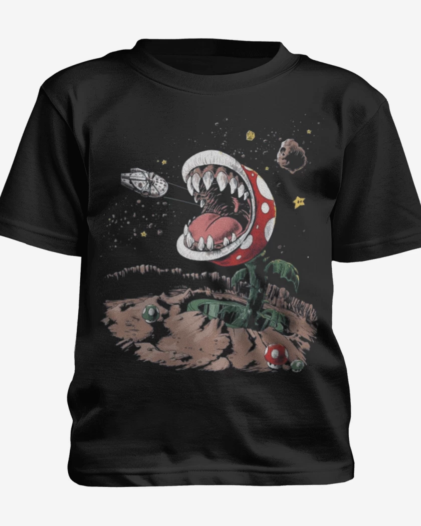Polera de niño Negro de Super bigote Wars