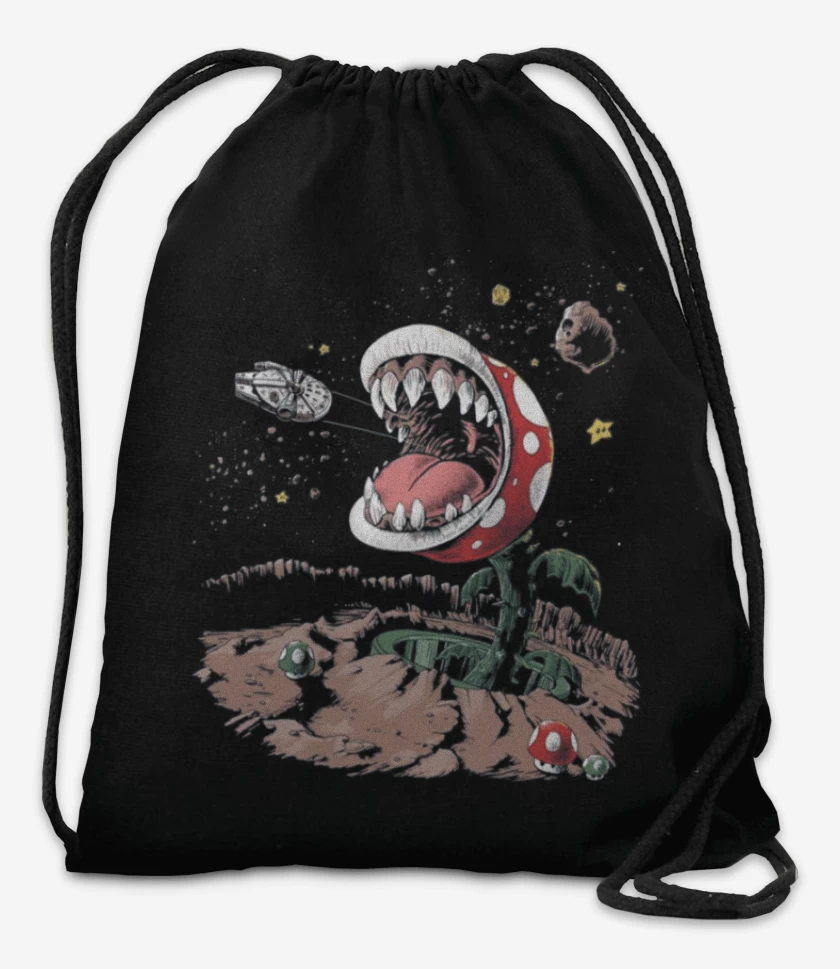 Mochila Negro de Super bigote Wars