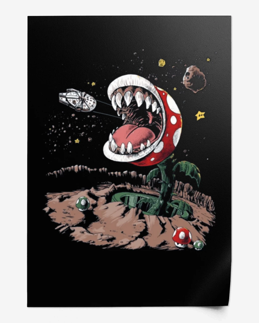 Print Negro de Super bigote Wars