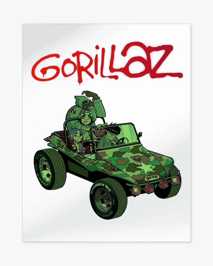 Print metalico Blanco de Gorillaz Gorillaz 