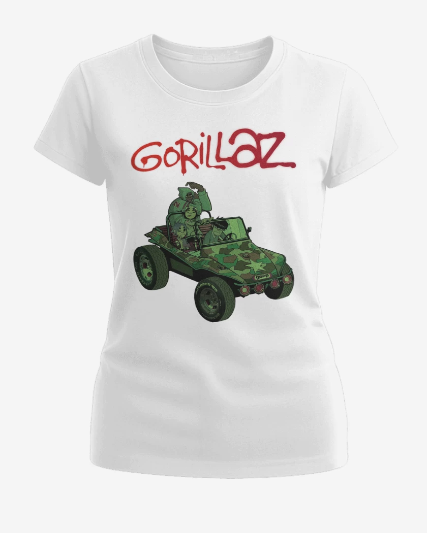 Polera de Mujer Blanco de Gorillaz Gorillaz 