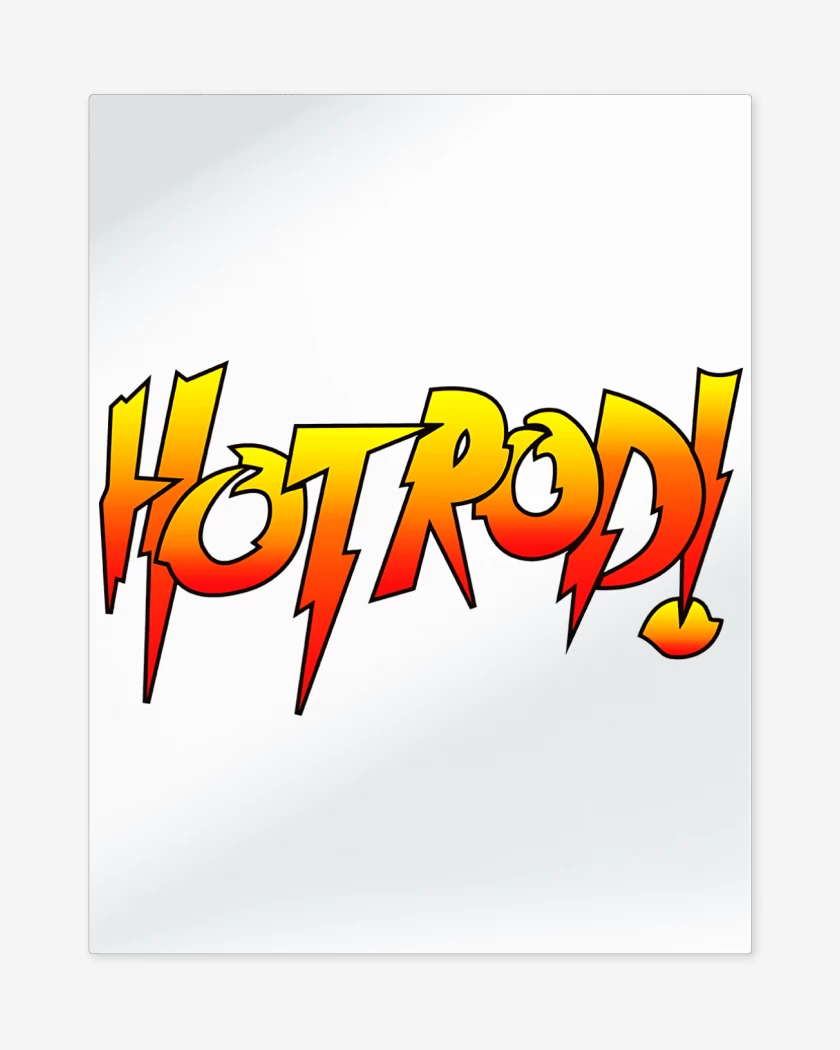 Print metalico Blanco de Roddy Pipper Hot Rod