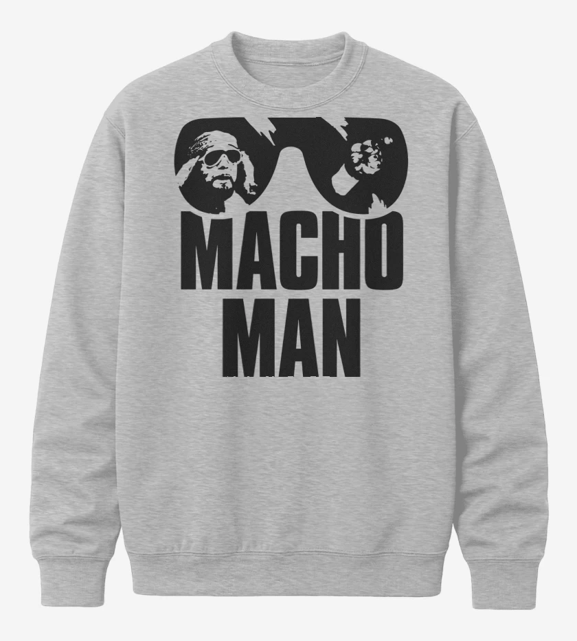 Poleron polo Gris Melange de Macho Man Randy Savage