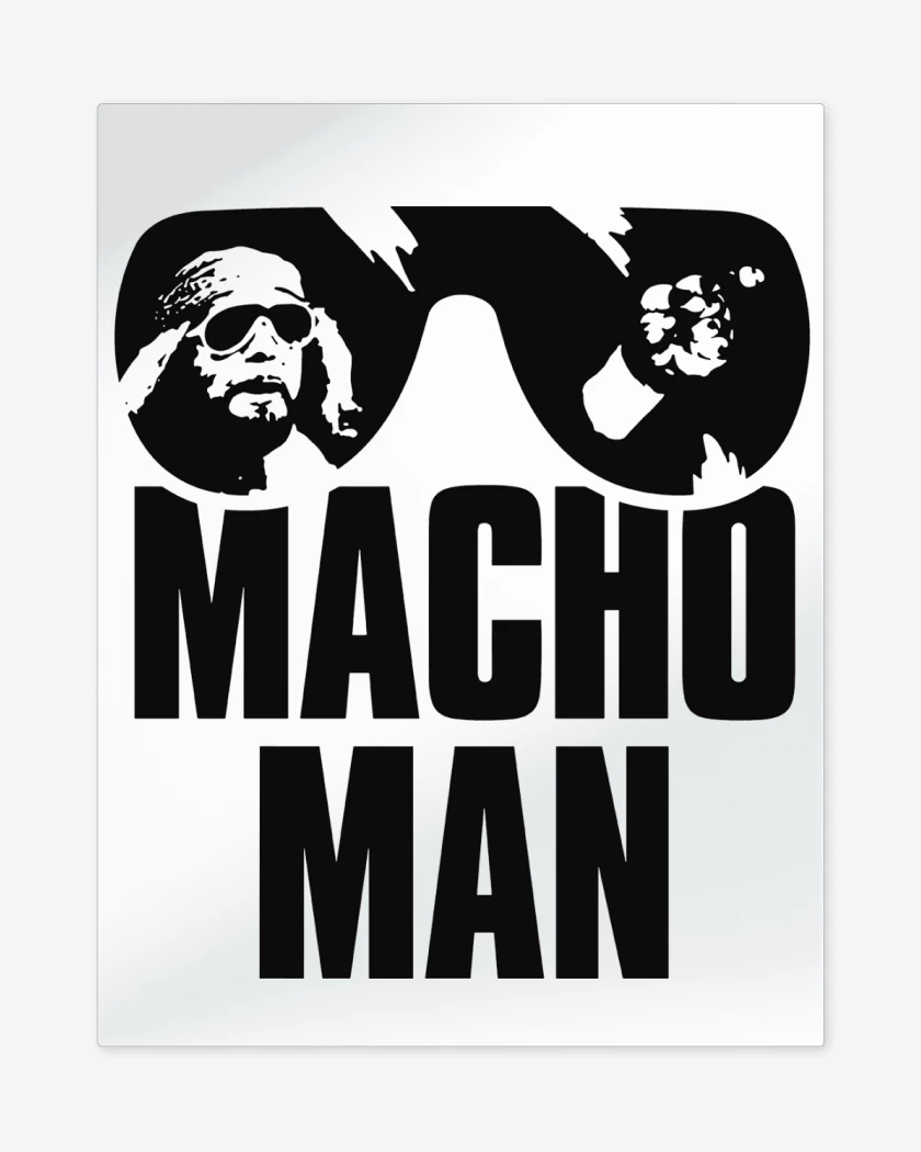 Print metalico Blanco de Macho Man Randy Savage