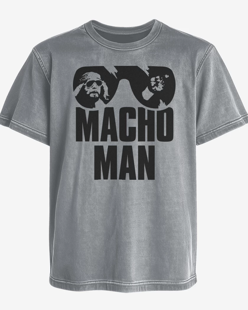 Polera desgastada Gris Melange de Macho Man Randy Savage
