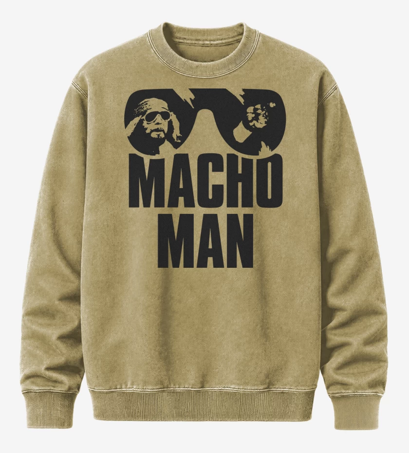 Poleron Polo Acid Wash Beige de Macho Man Randy Savage