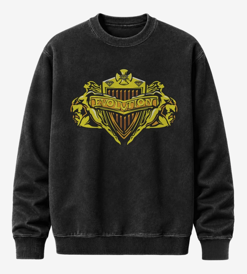 Poleron Polo Acid Wash Negro de WWE Evolution