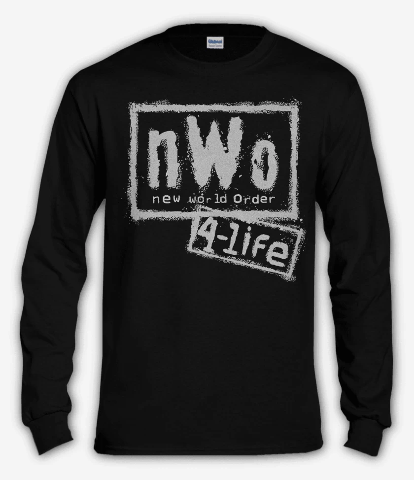 Polera manga larga Negro de New World Order 4 LIFE