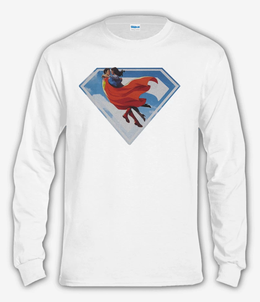 Polera manga larga Blanco de Superman Lois & Clark