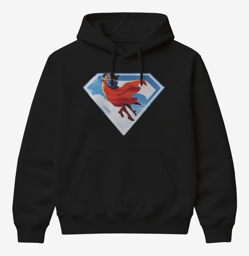 Poleron Canguro básico Negro de Superman Lois & Clark