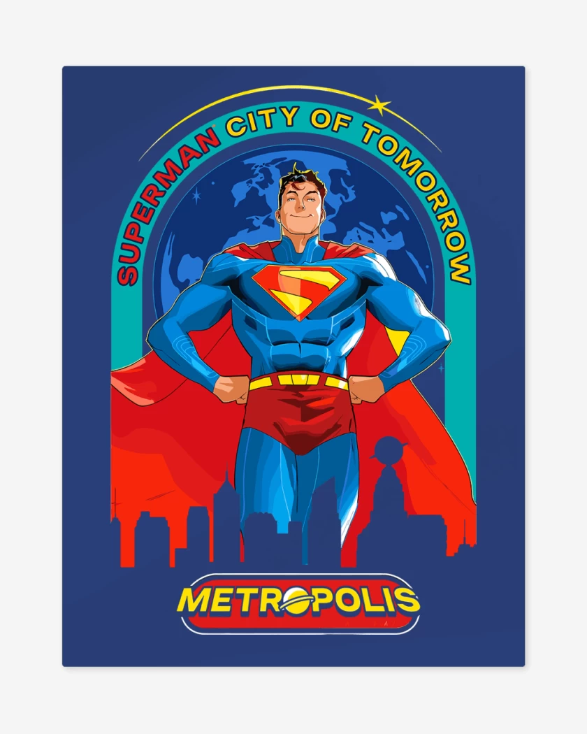 Print metalico Azul Rey de New Superman
