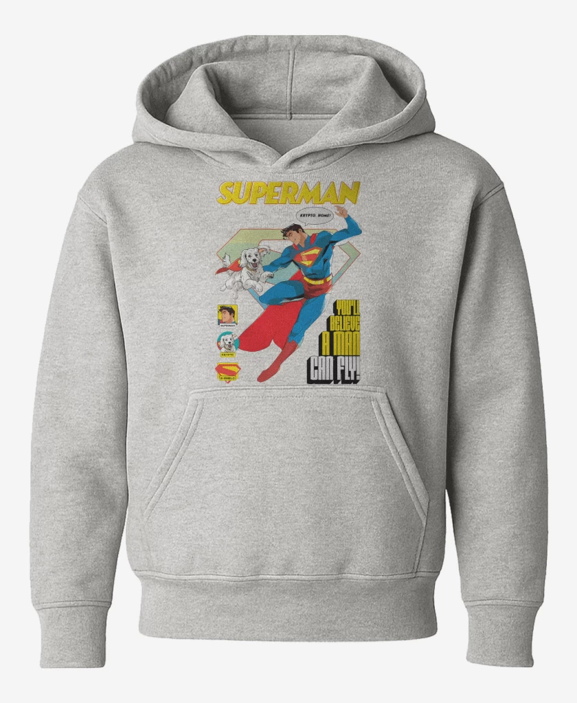 Poleron de niño Gris Melange de Superman & Krypto