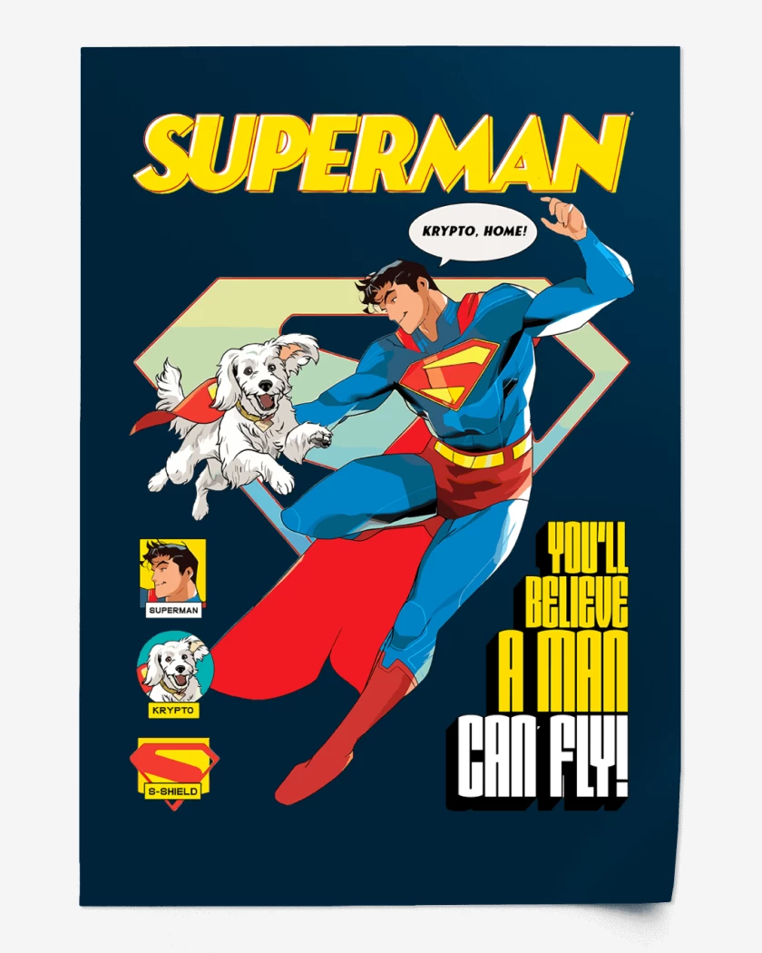 Print Superman & Krypto