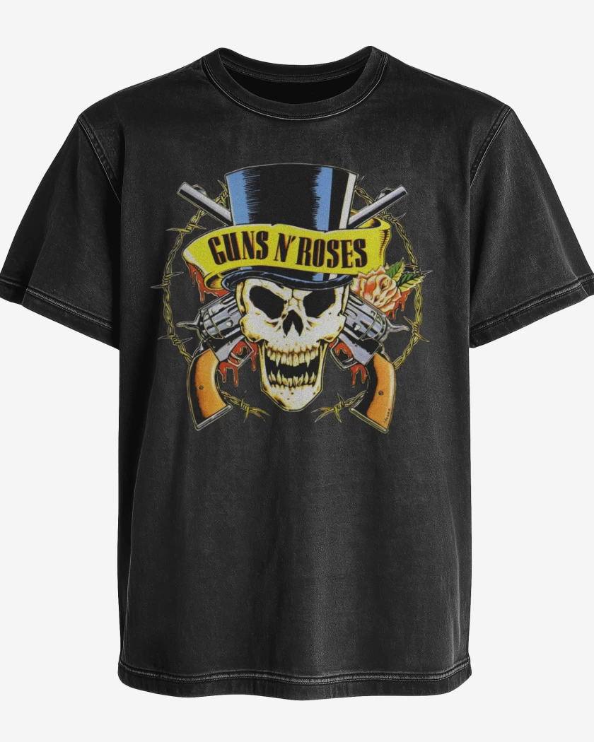 Polera desgastada Guns full color 2