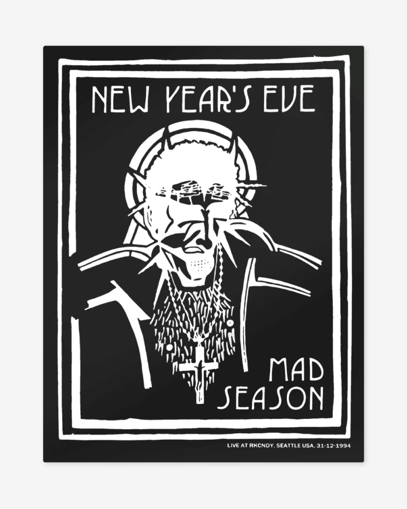 Print metalico Negro de Mad Season New Years Eve v2