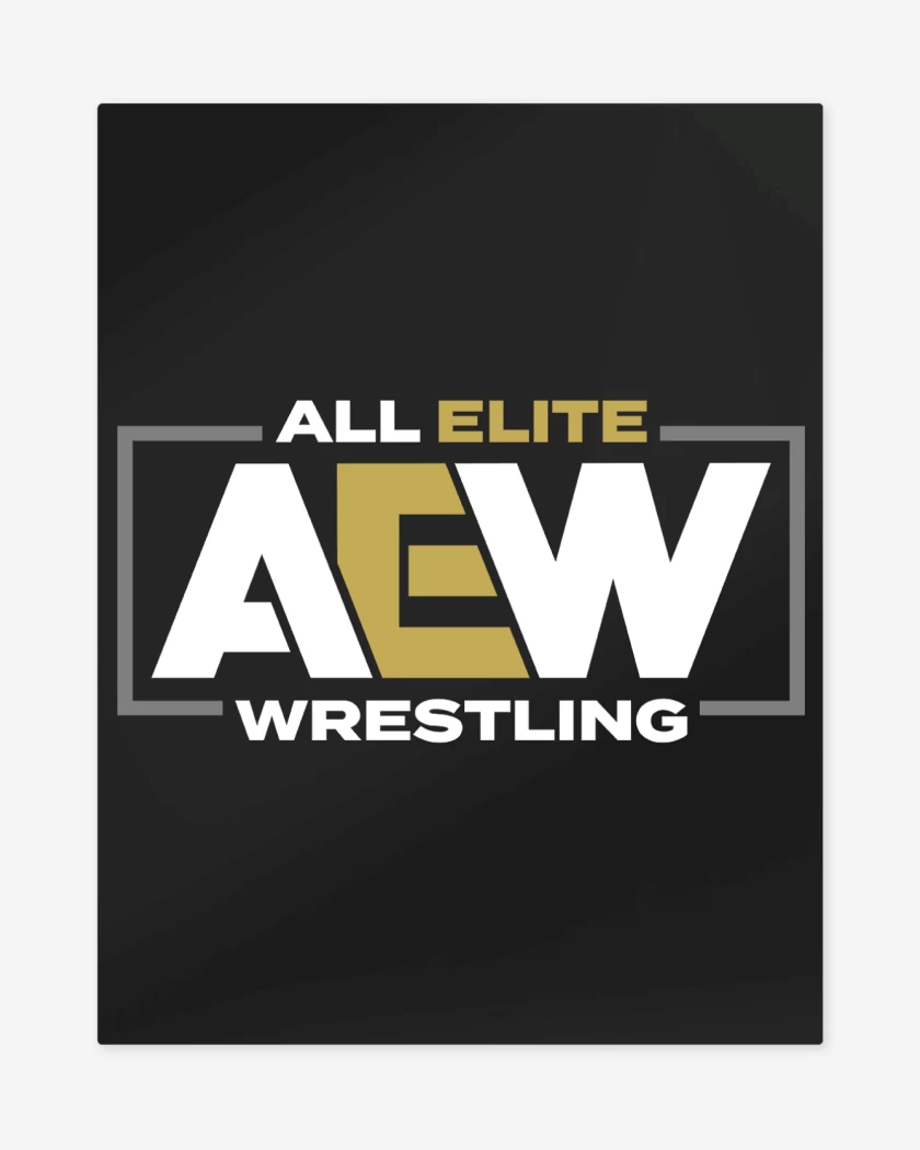Print metalico Negro de AEW 