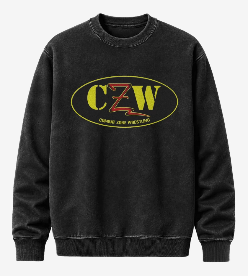 Poleron Polo Acid Wash Negro de CZW