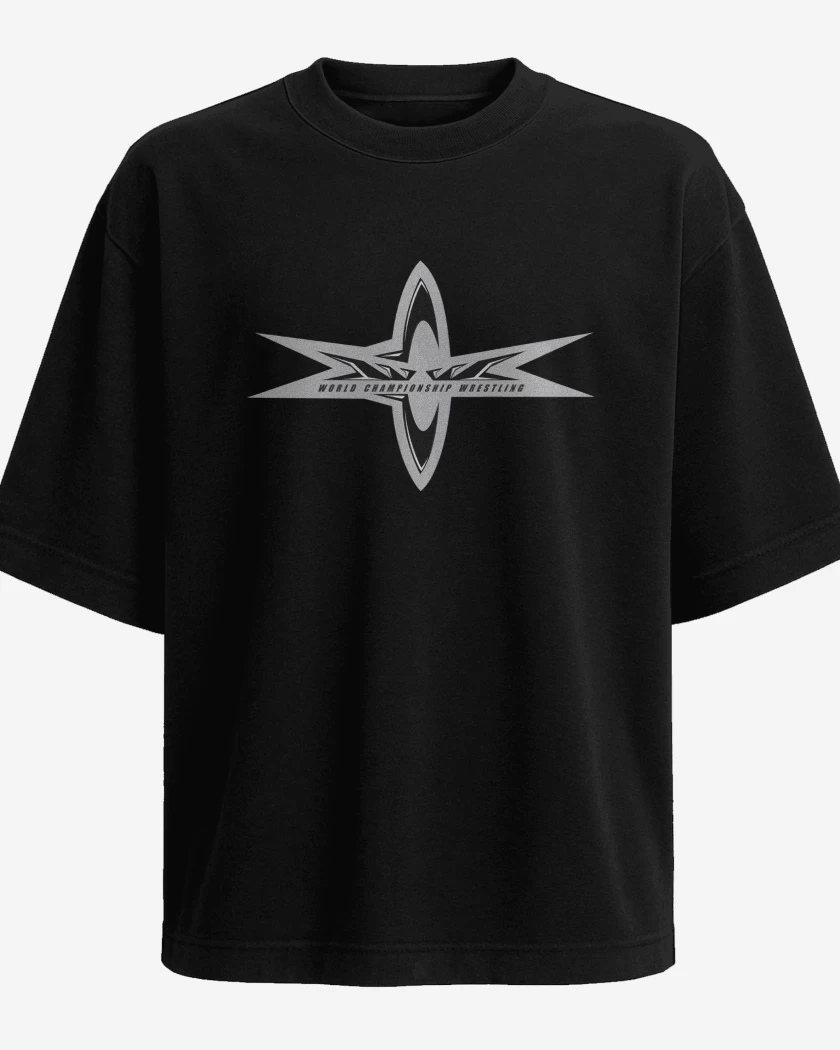 Polera Oversize Negro de WCW 1999-2001