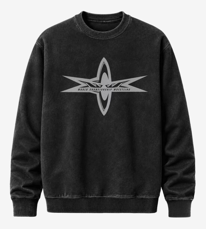 Poleron Polo Acid Wash Negro de WCW 1999-2001