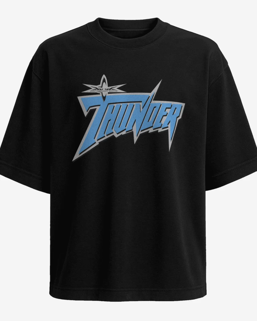 Polera Oversize Negro de WCW Thunder