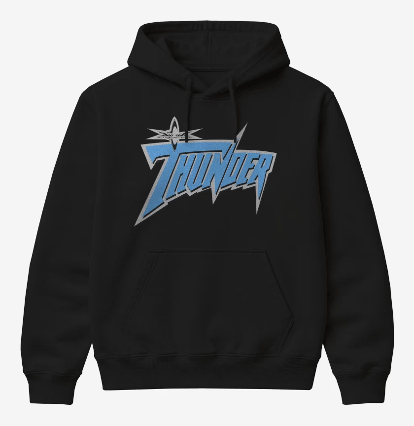 Poleron Canguro básico Negro de WCW Thunder