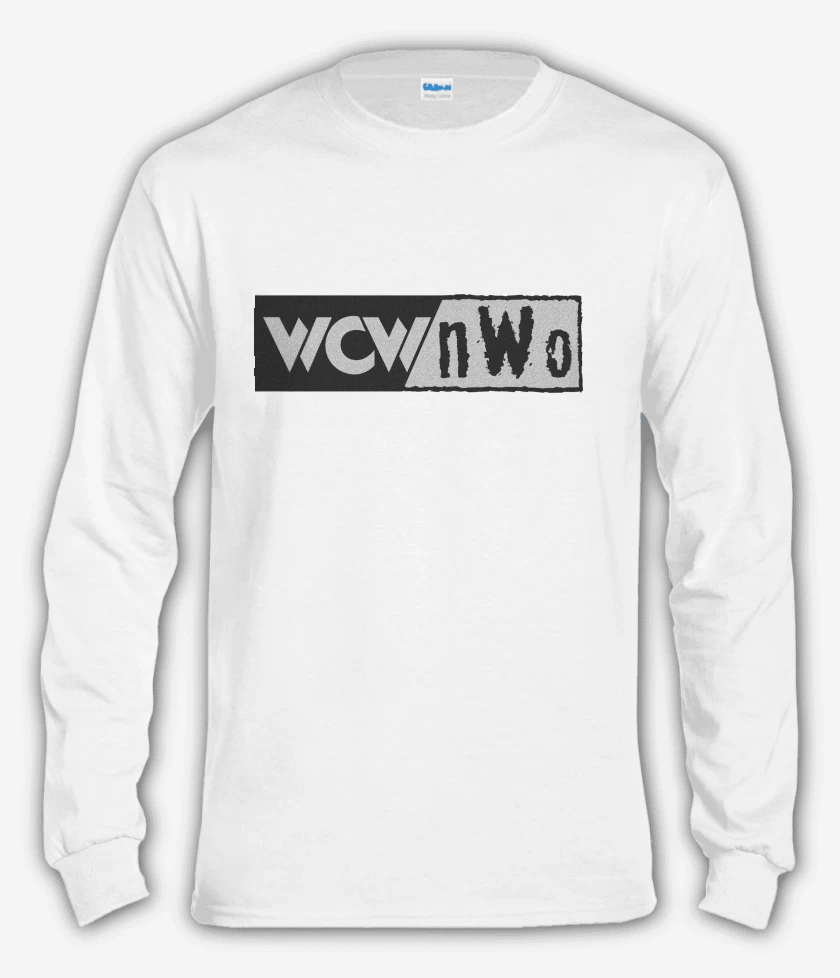 Polera manga larga Blanco de WCW NWO