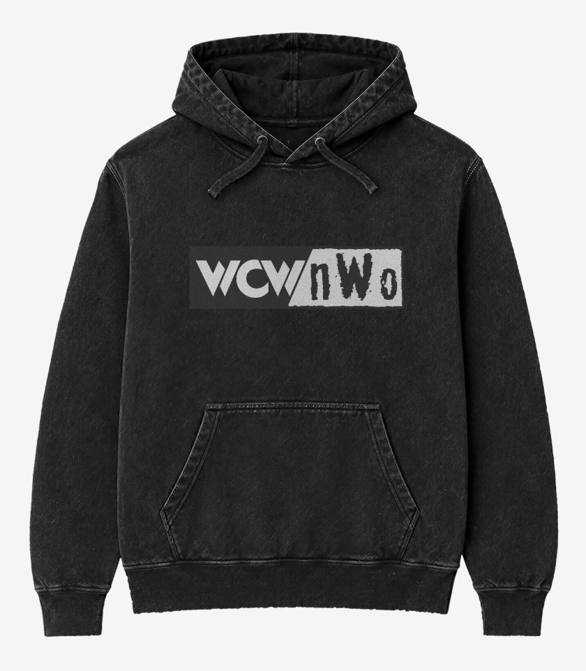Poleron Canguro Acid Wash Negro de WCW NWO