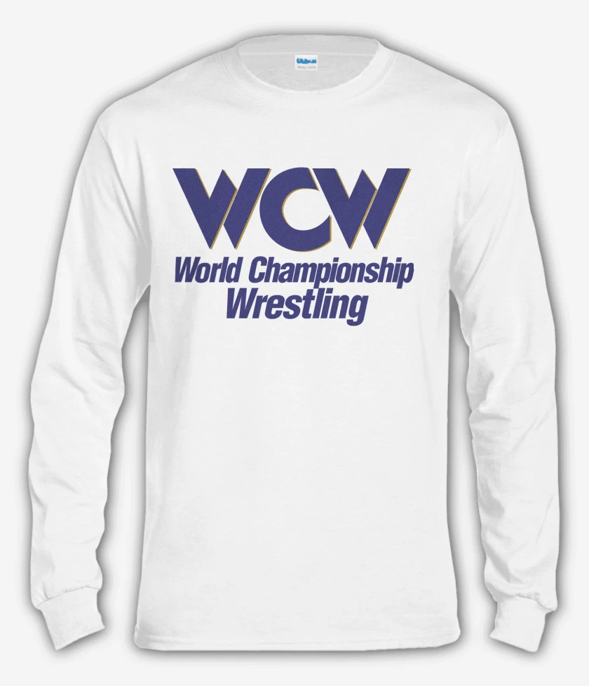 Polera manga larga Blanco de World Championship Wrestling 