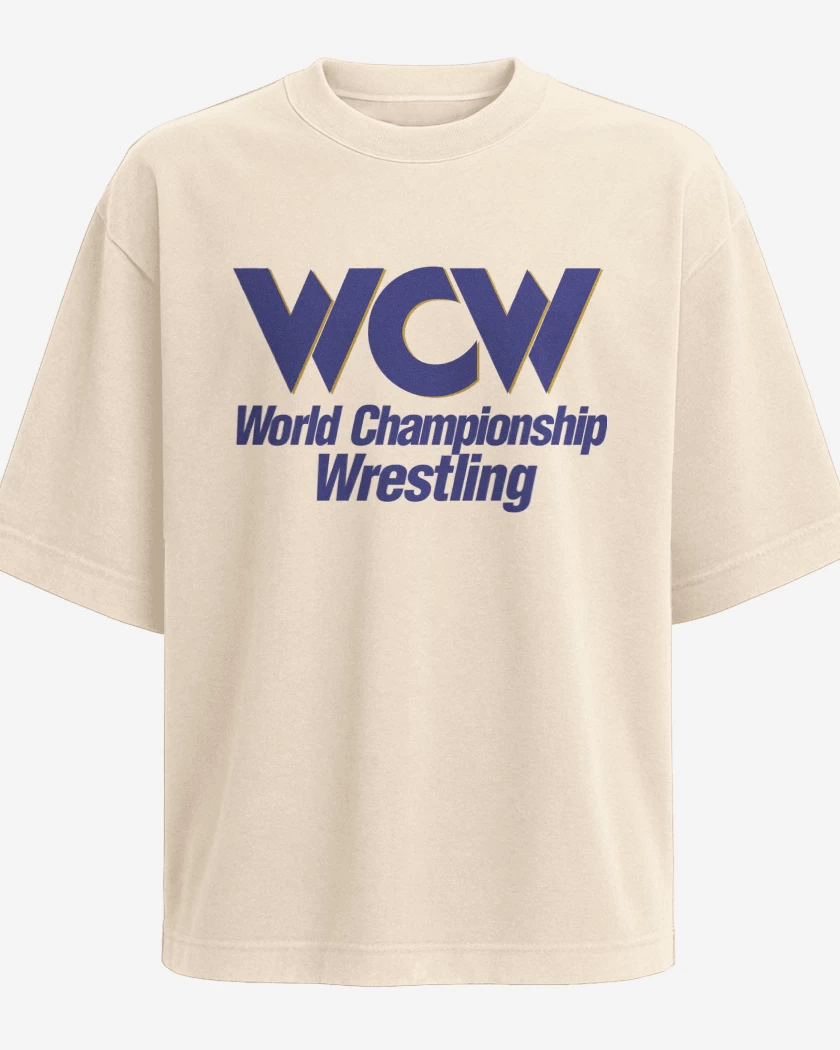 Polera Oversize Beige de World Championship Wrestling 