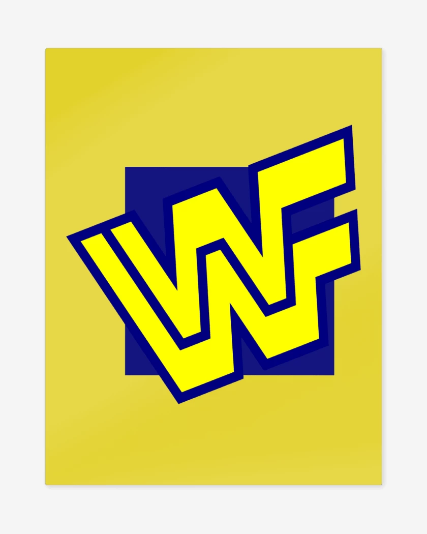 Print metalico Amarillo de WWF New Era