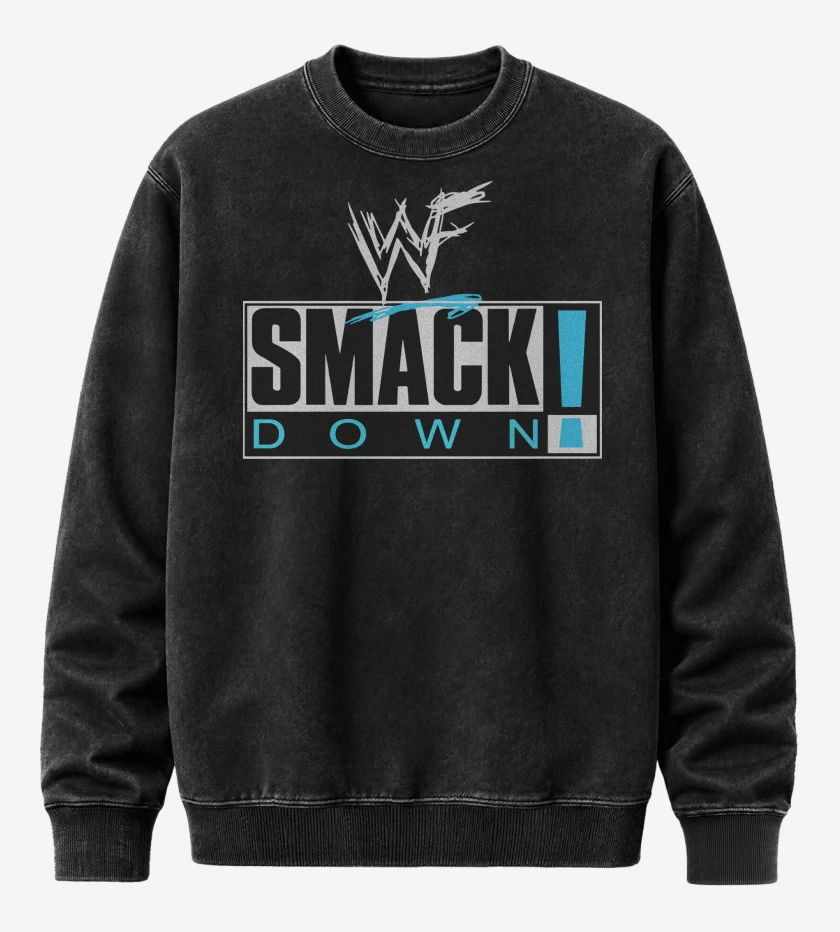 Poleron Polo Acid Wash Negro de WWF Smackdown