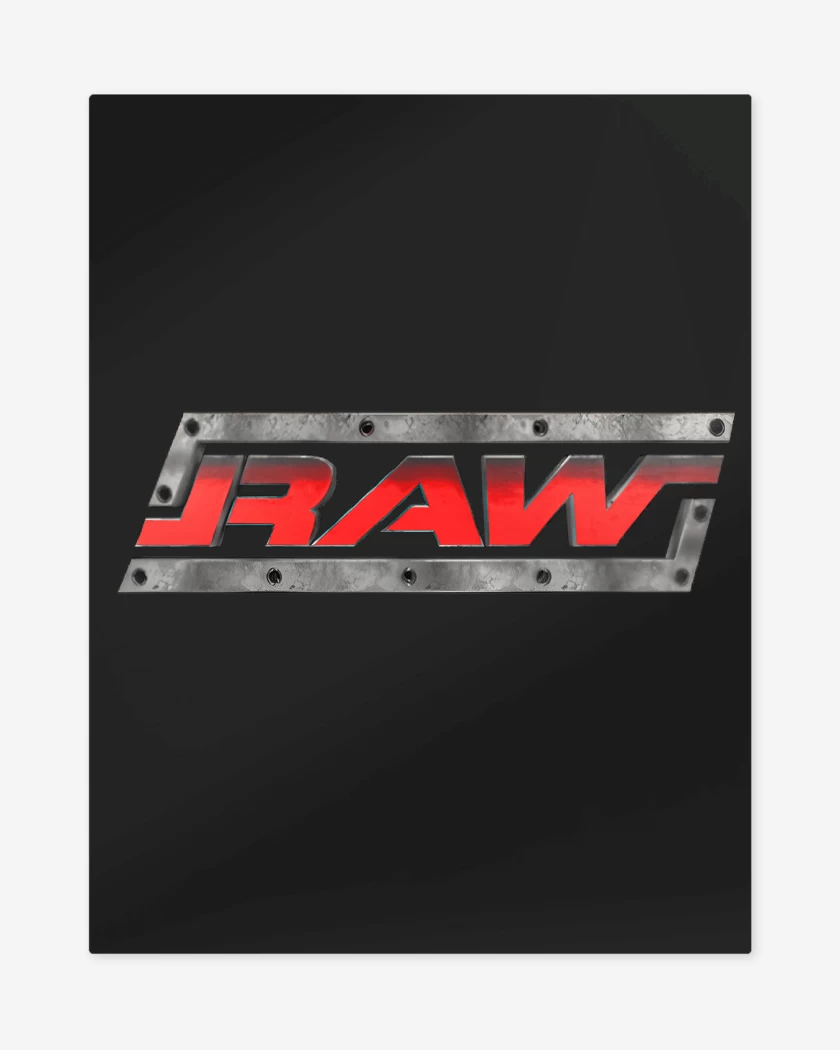 Print metalico Negro de WWE Raw