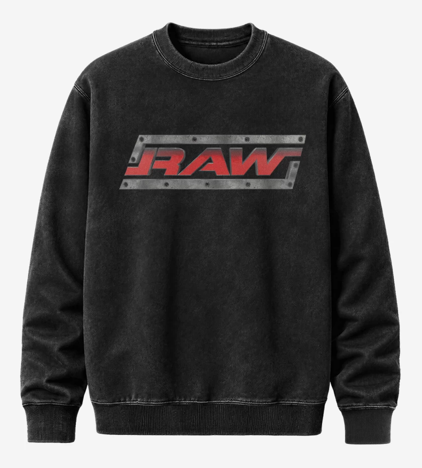 Poleron Polo Acid Wash Negro de WWE Raw