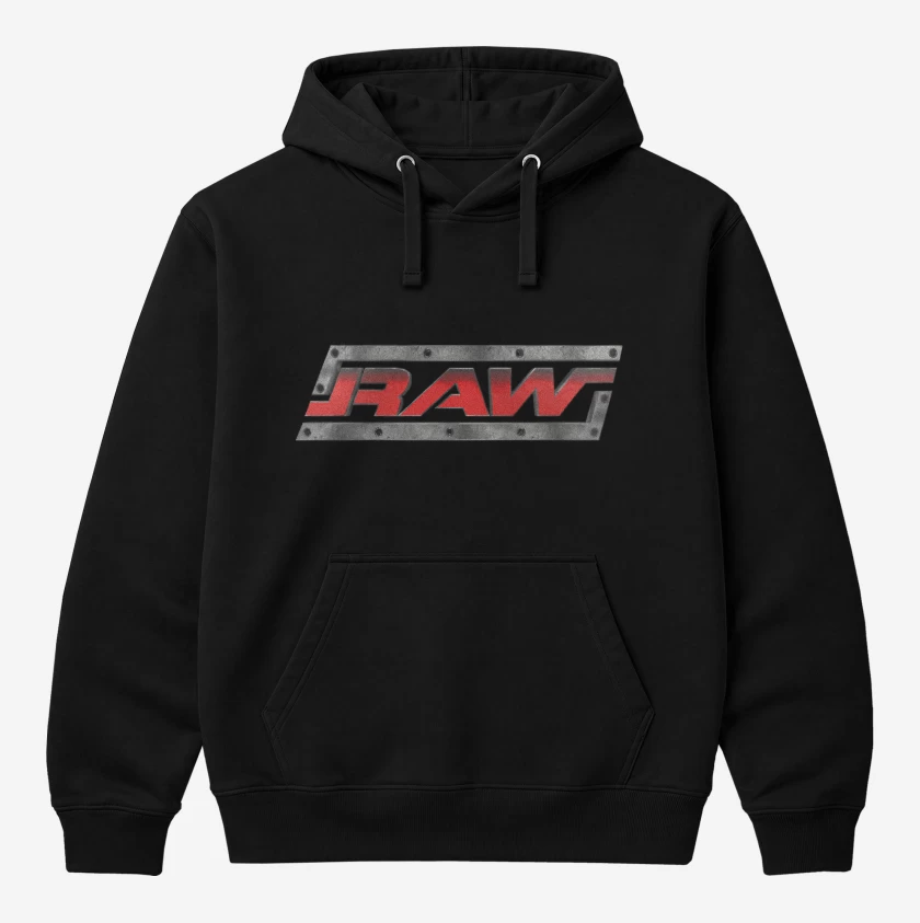 Polerón Canguro Negro de WWE Raw