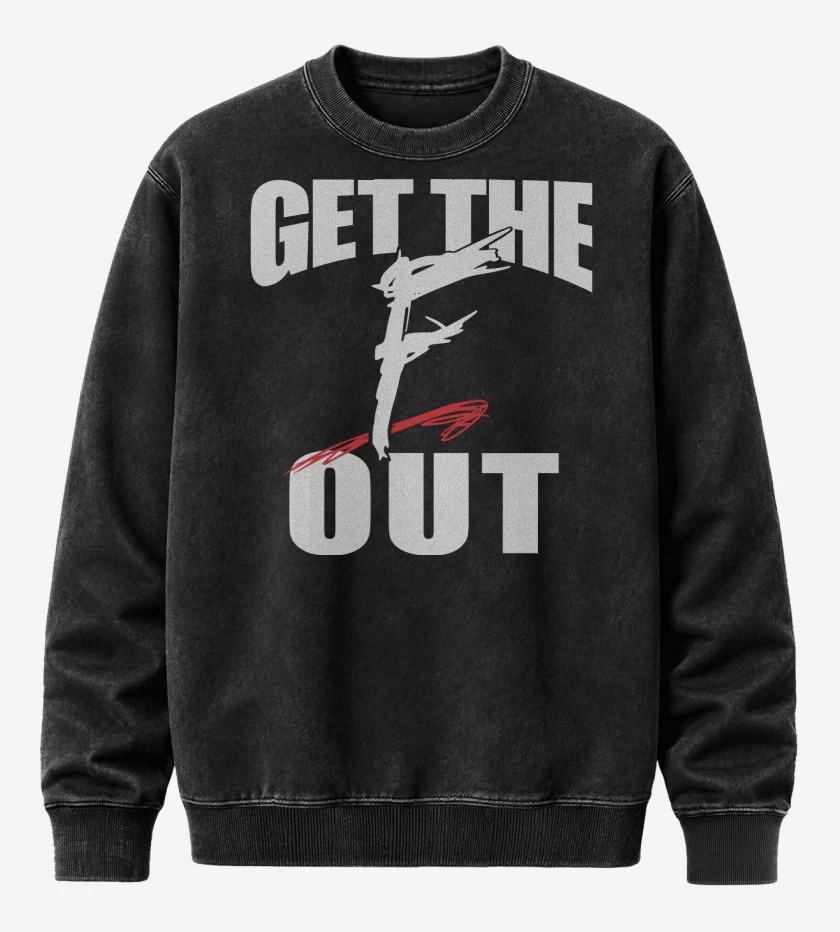 Poleron Polo Acid Wash WWE Get The F Out