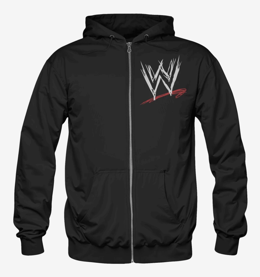 Poleron Canguro con cierre Negro de WWE 