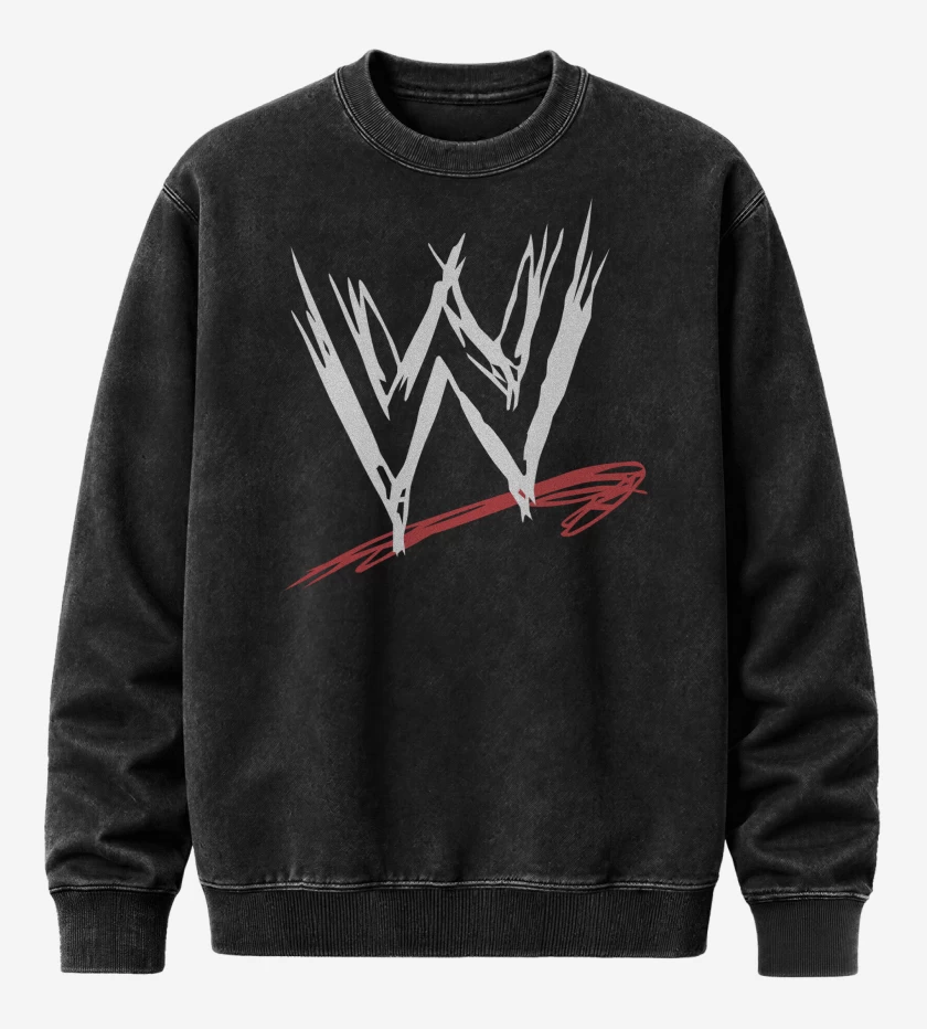 Poleron Polo Acid Wash Negro de WWE 