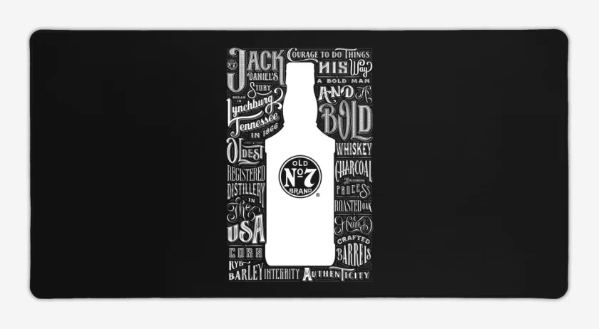 Mouse pad Gamer Negro de Jack daniels n 7