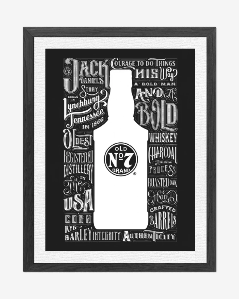 Cuadro decorativo Negro de Jack daniels n 7