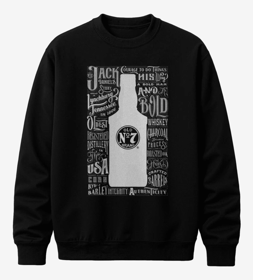 Poleron polo Negro de Jack daniels n 7