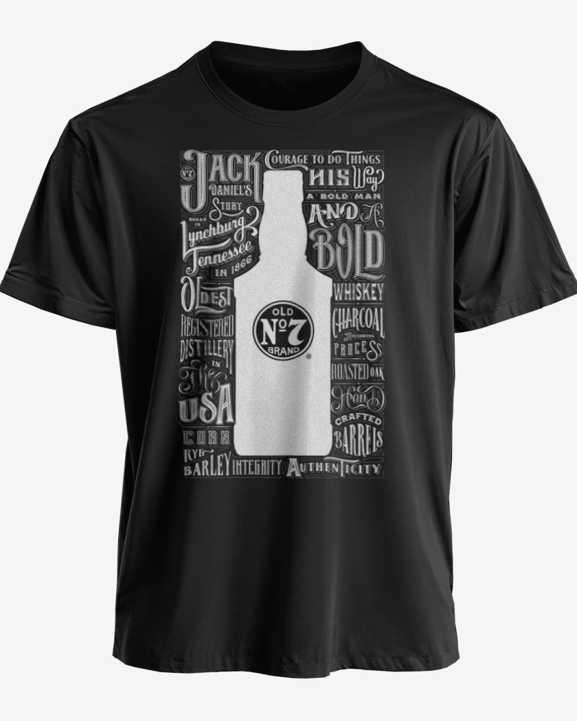 Polera premium Negro de Jack daniels n 7