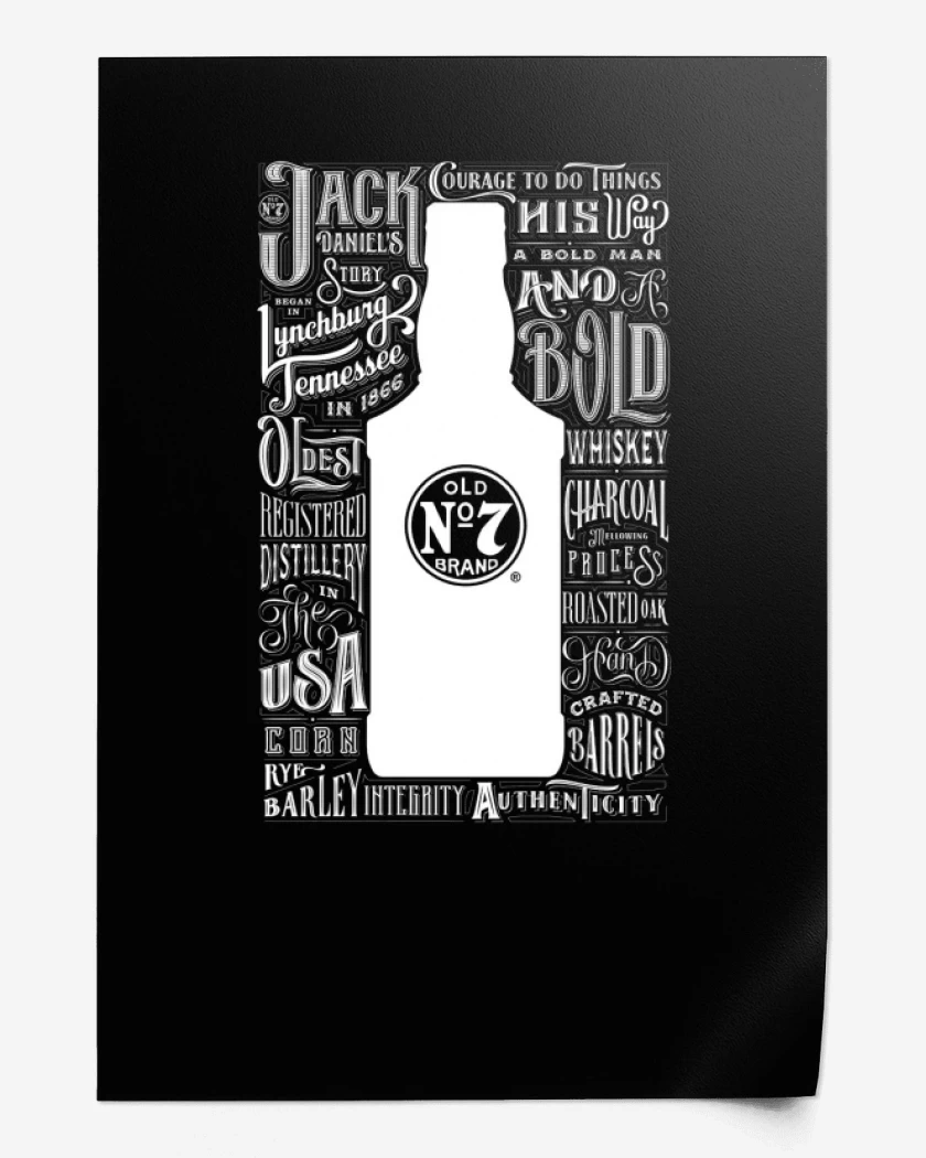 Print Jack daniels n 7