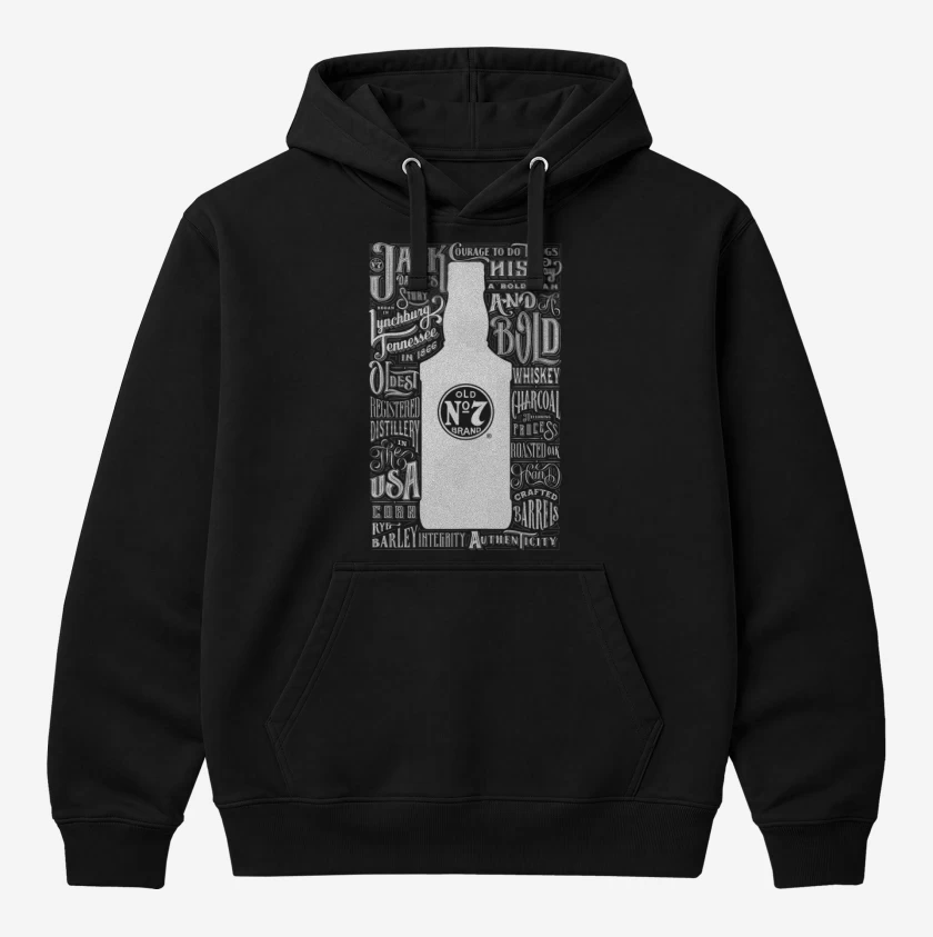 Polerón Canguro Negro de Jack daniels n 7