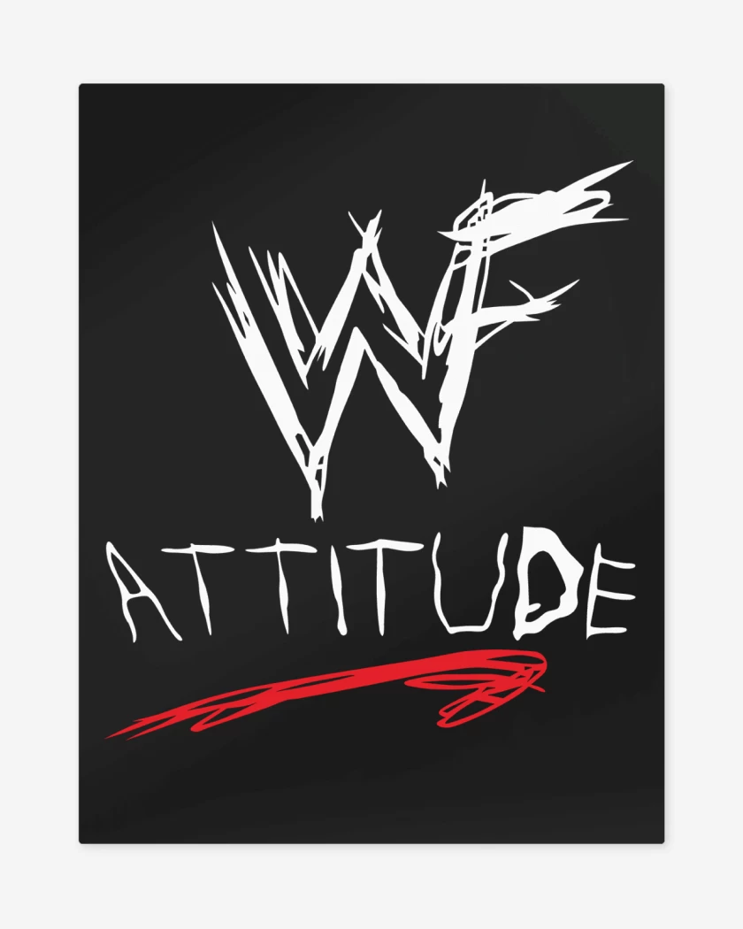 Print metalico Negro de WWF Attitude Era