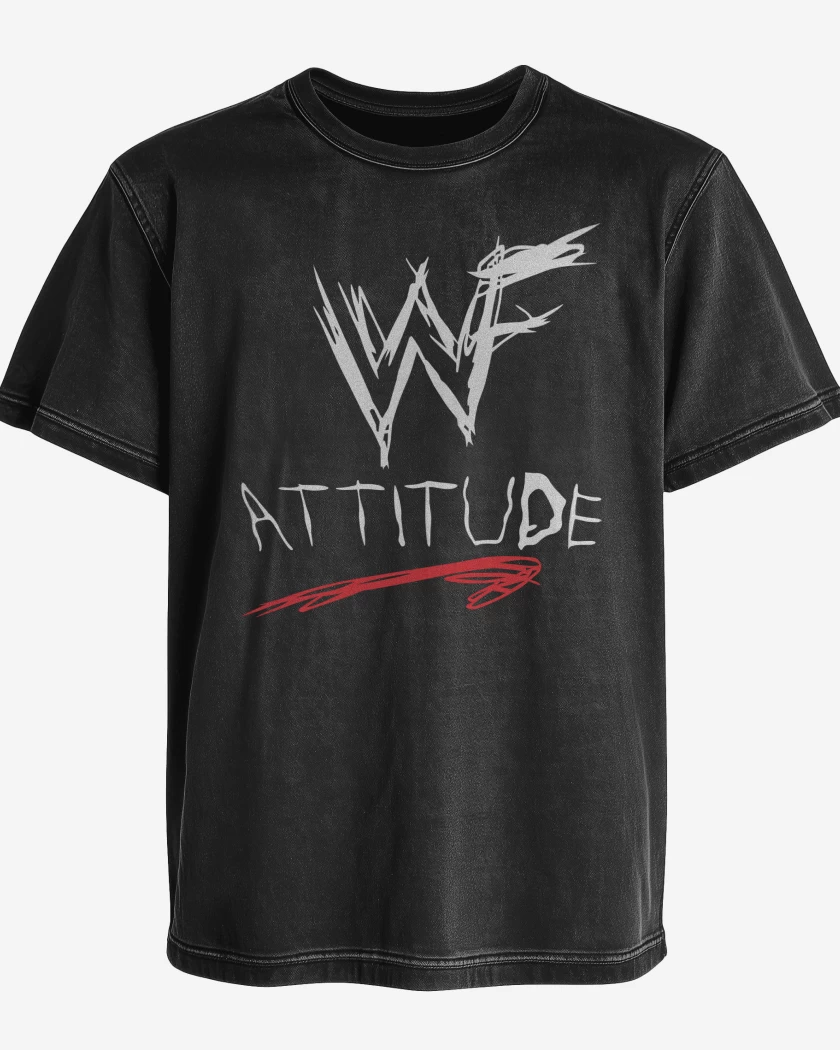 Polera desgastada WWF Attitude Era