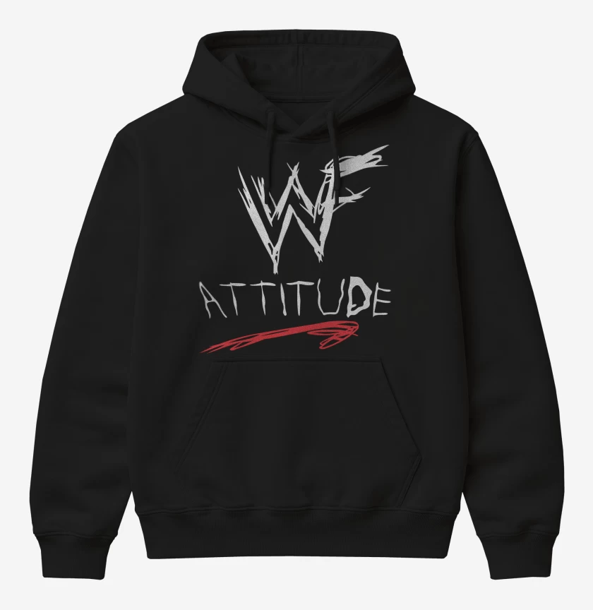 Poleron Canguro básico Negro de WWF Attitude Era
