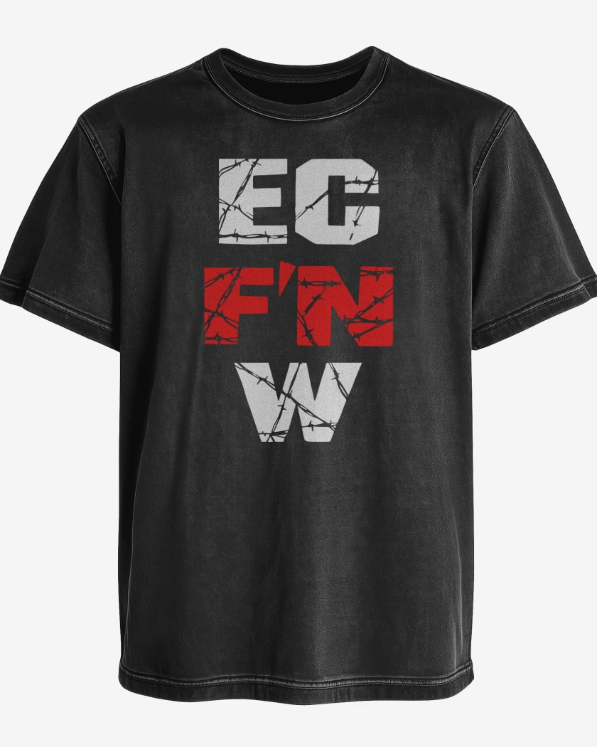 Polera desgastada Negro de EC FN W
